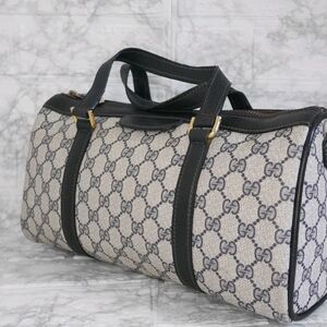 Gucci Monogram Black and Cream Travel Bag (AUTHENTIC VINTAGE)